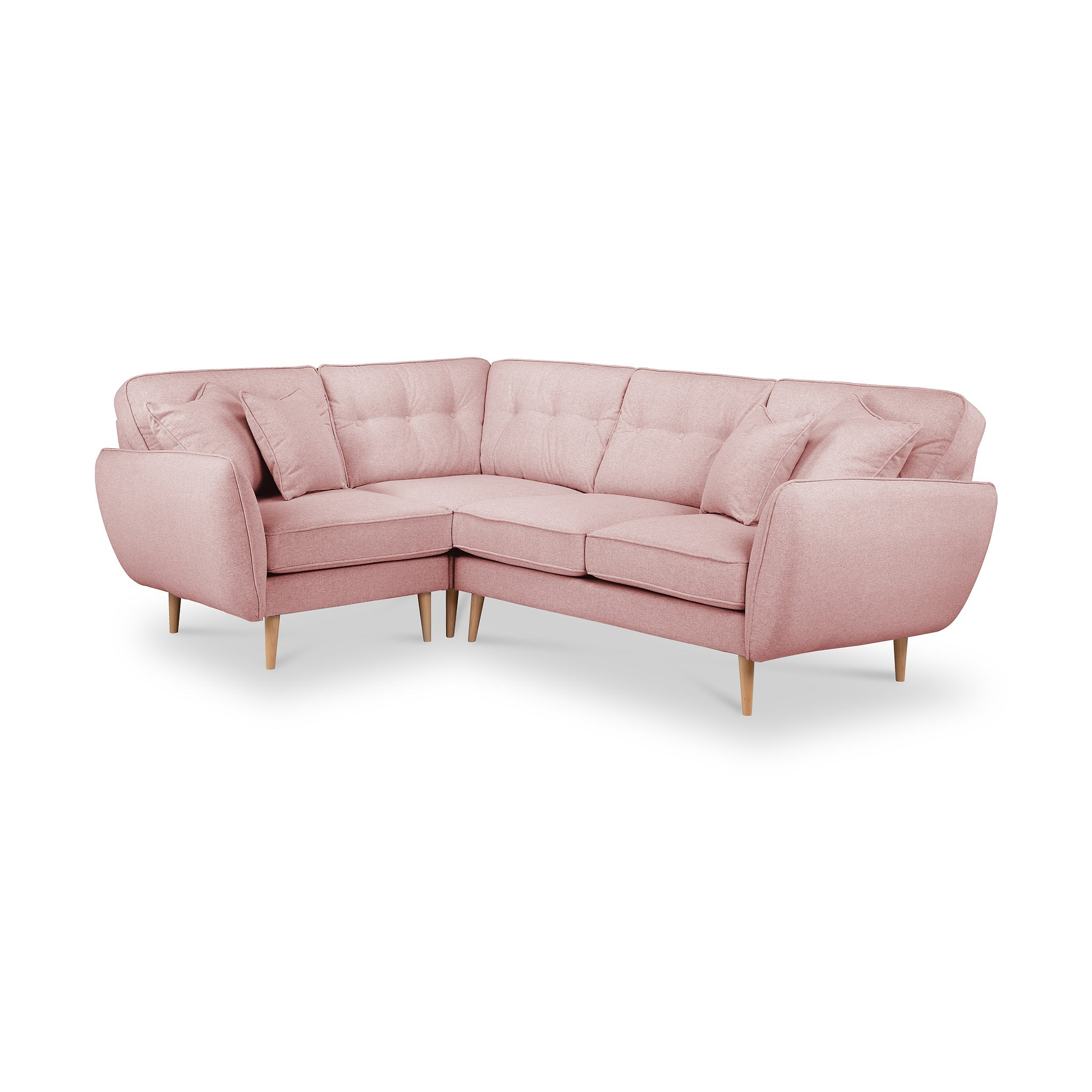 Elmbury Left Hand Corner Sofa Pink from Roseland Furniture