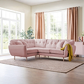 Elmbury Left Hand Corner Sofa Pink from Roseland Furniture