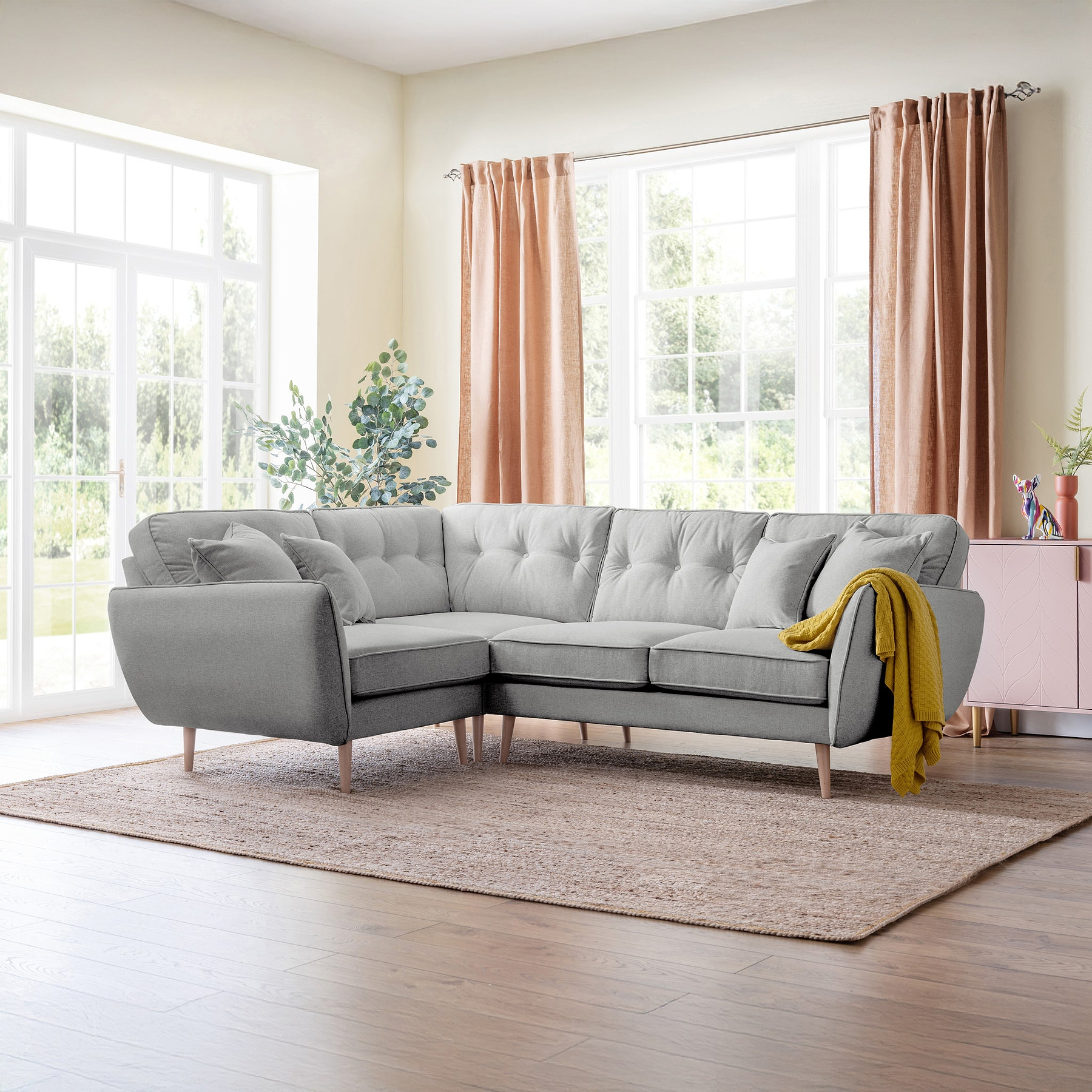 Elmbury Left Hand Corner Sofa Ashen from Roseland Furniture