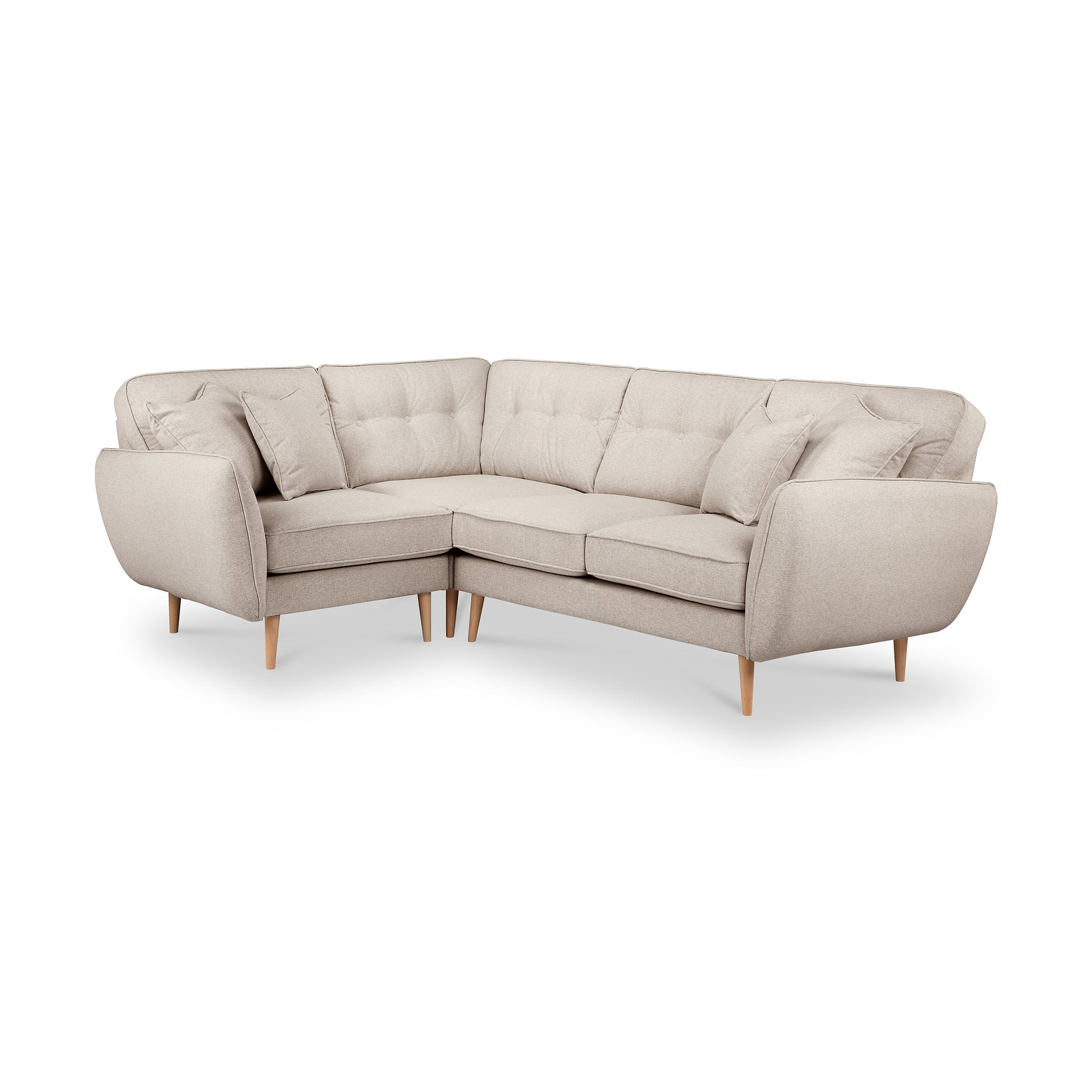 Elmbury Left Hand Corner Sofa Beige from Roseland Furniture