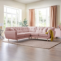 Elmbury Large Corner Sofa Pink from Roseland Furniture