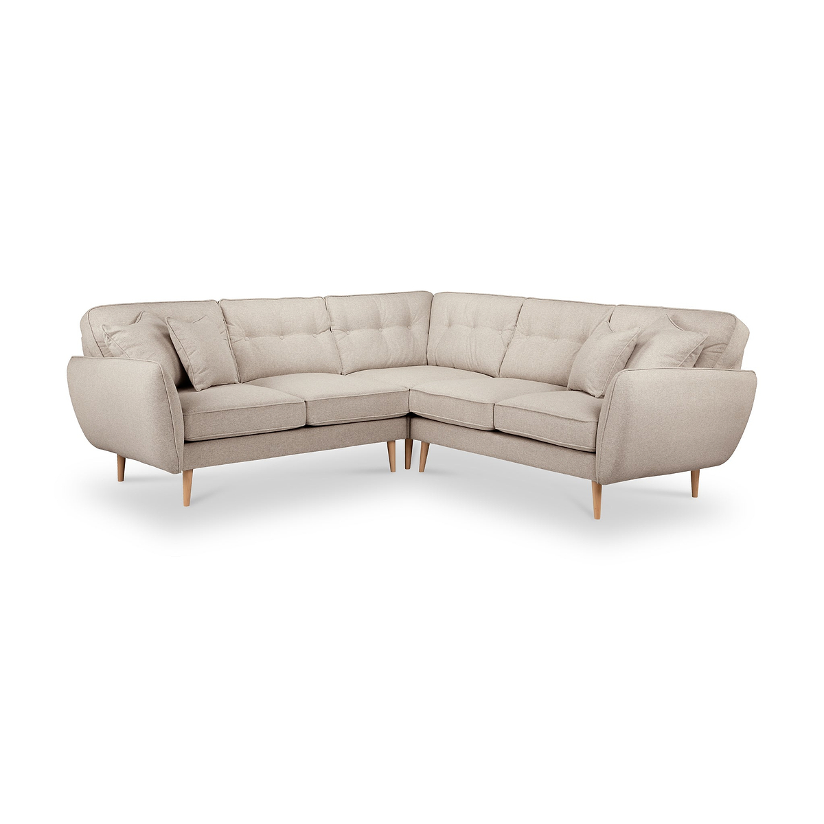 Elmbury Large Corner Sofa Beige from Roseland Furniture