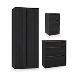 Langley 3 Piece Furniture Set Black from Roseland Furniture