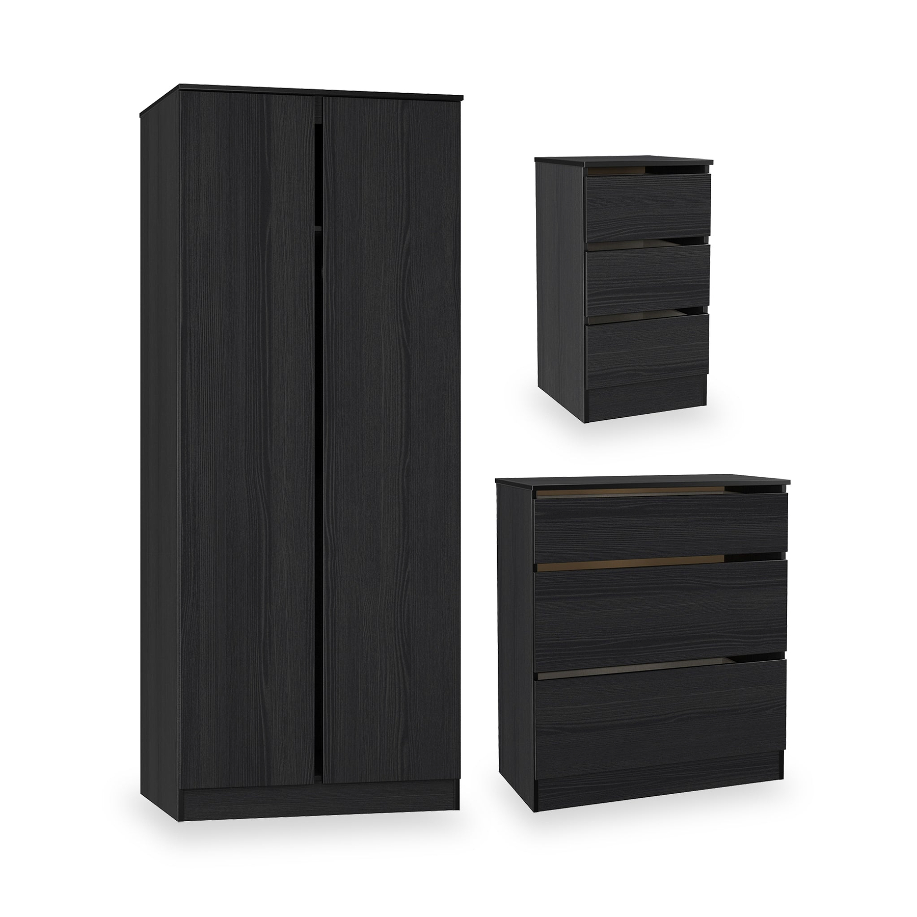 Langley 3 Piece Furniture Set Black from Roseland Furniture