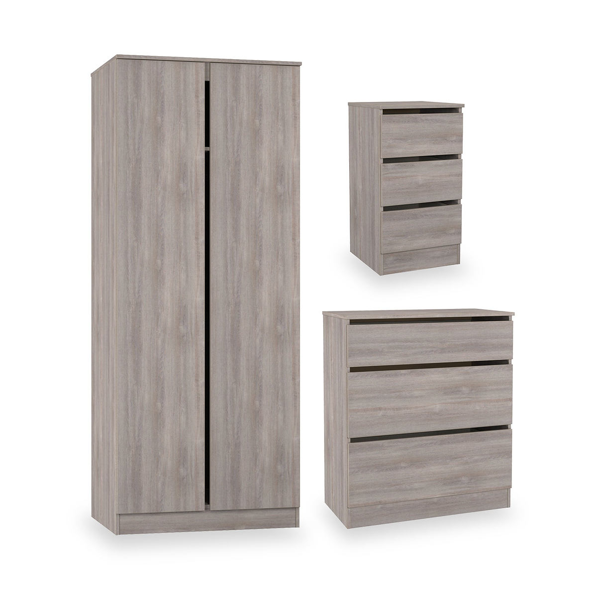 Langley 3 Piece Furniture Set Grey Oak from Roseland Furniture