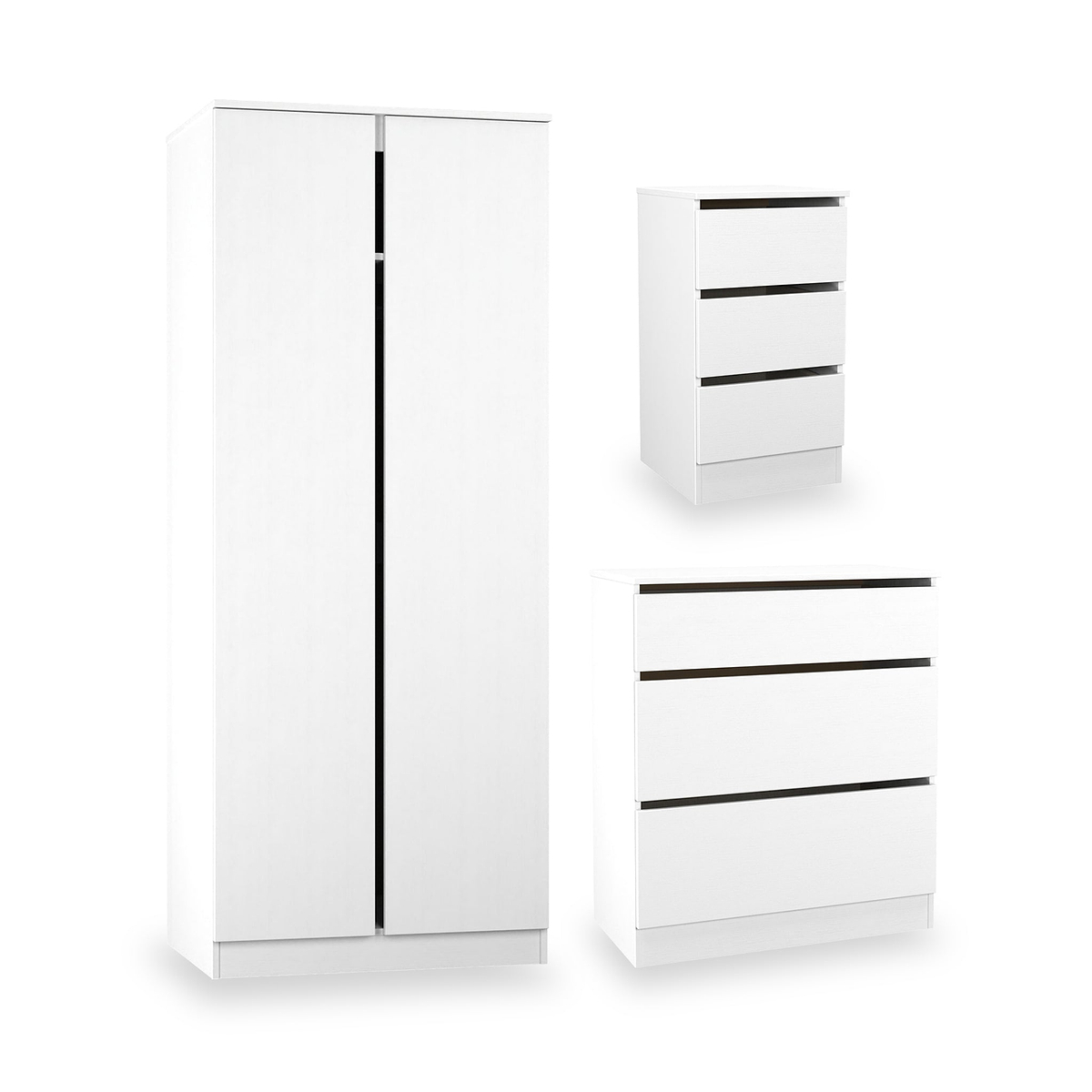 Langley 3 Piece Furniture Set White from Roseland Furniture