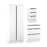 Langley 3 Piece Furniture Set White from Roseland Furniture