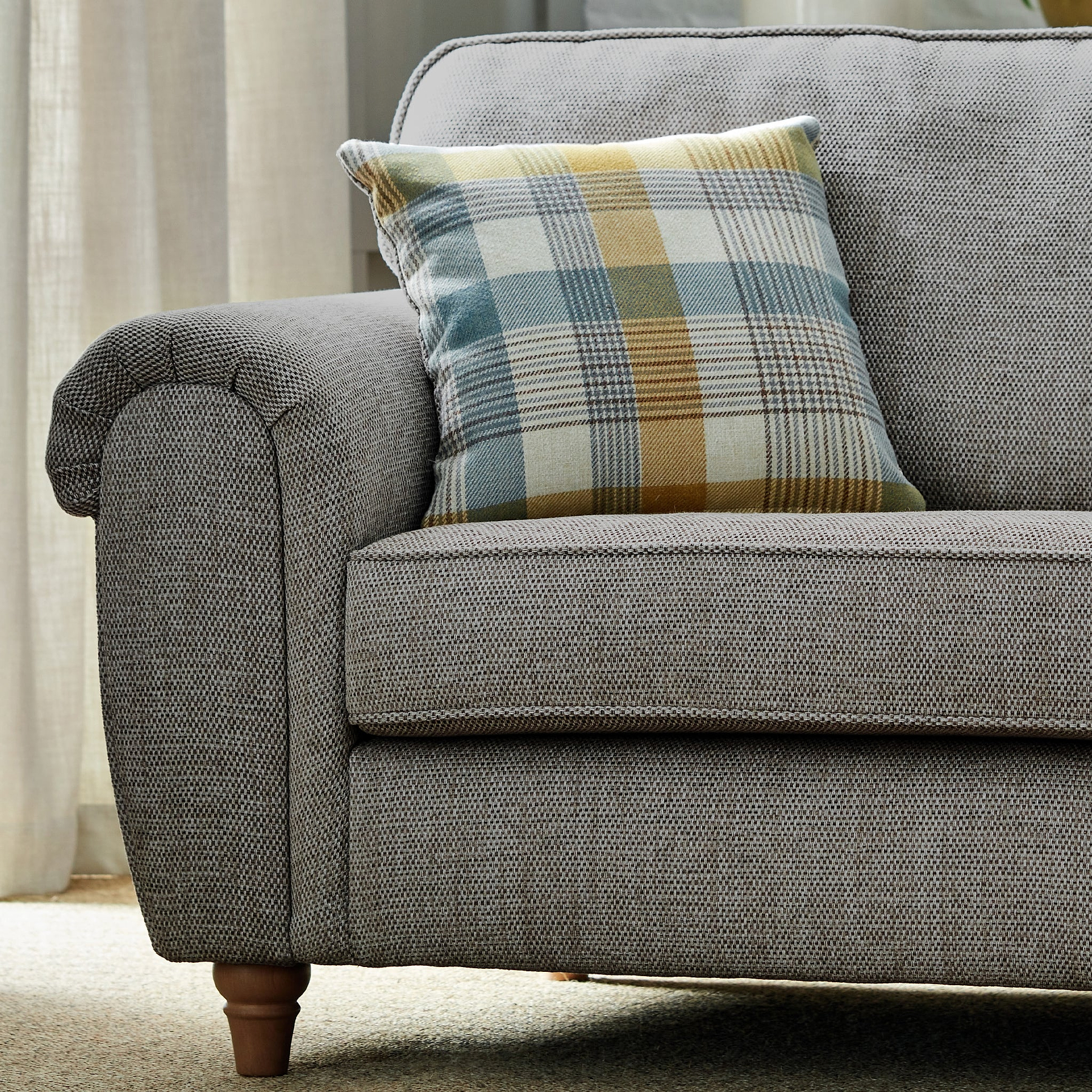 Rusford 3 Seater Sofa Grey from Roseland Furniture