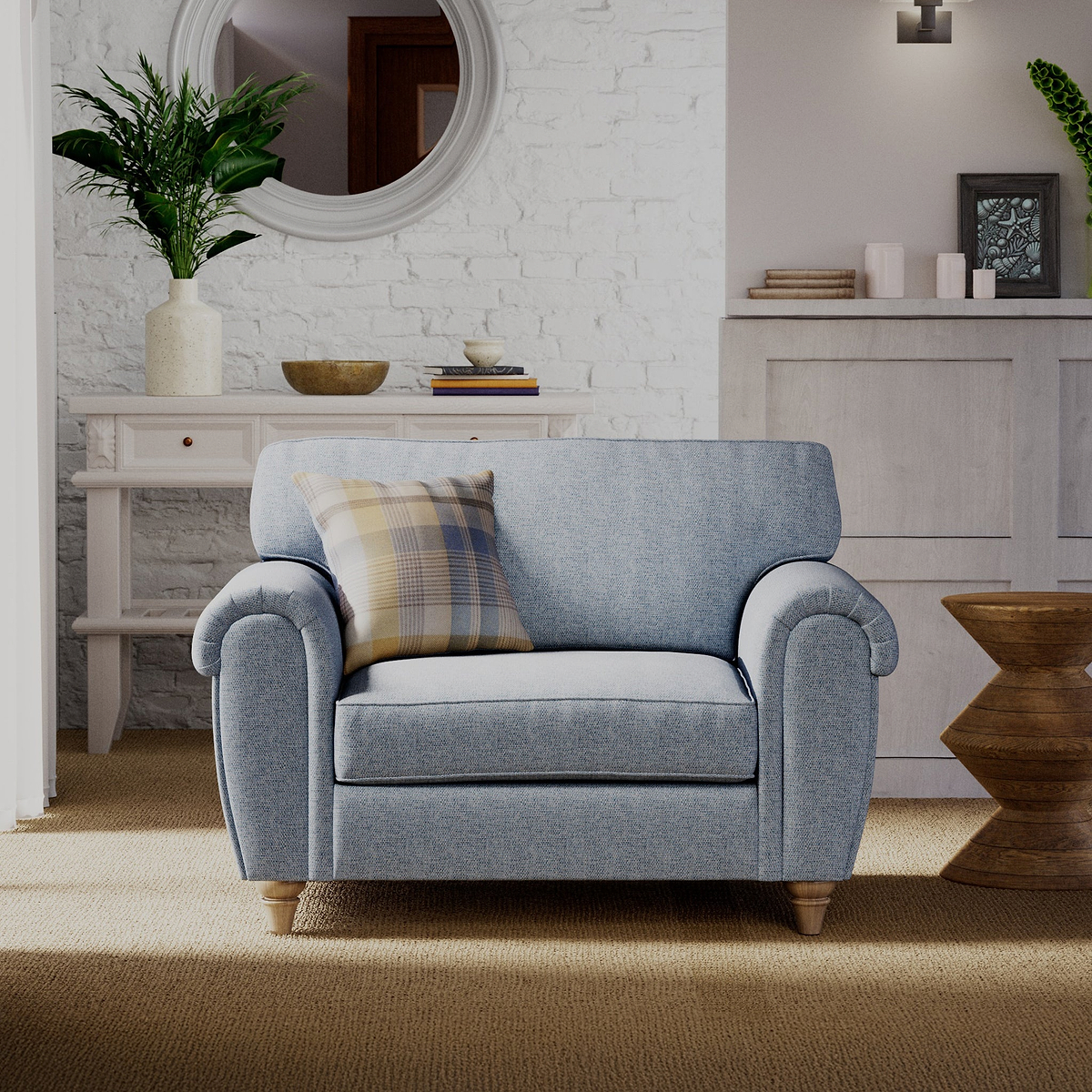 Rusford Snuggler Armchair Ocean from Roseland Furniture