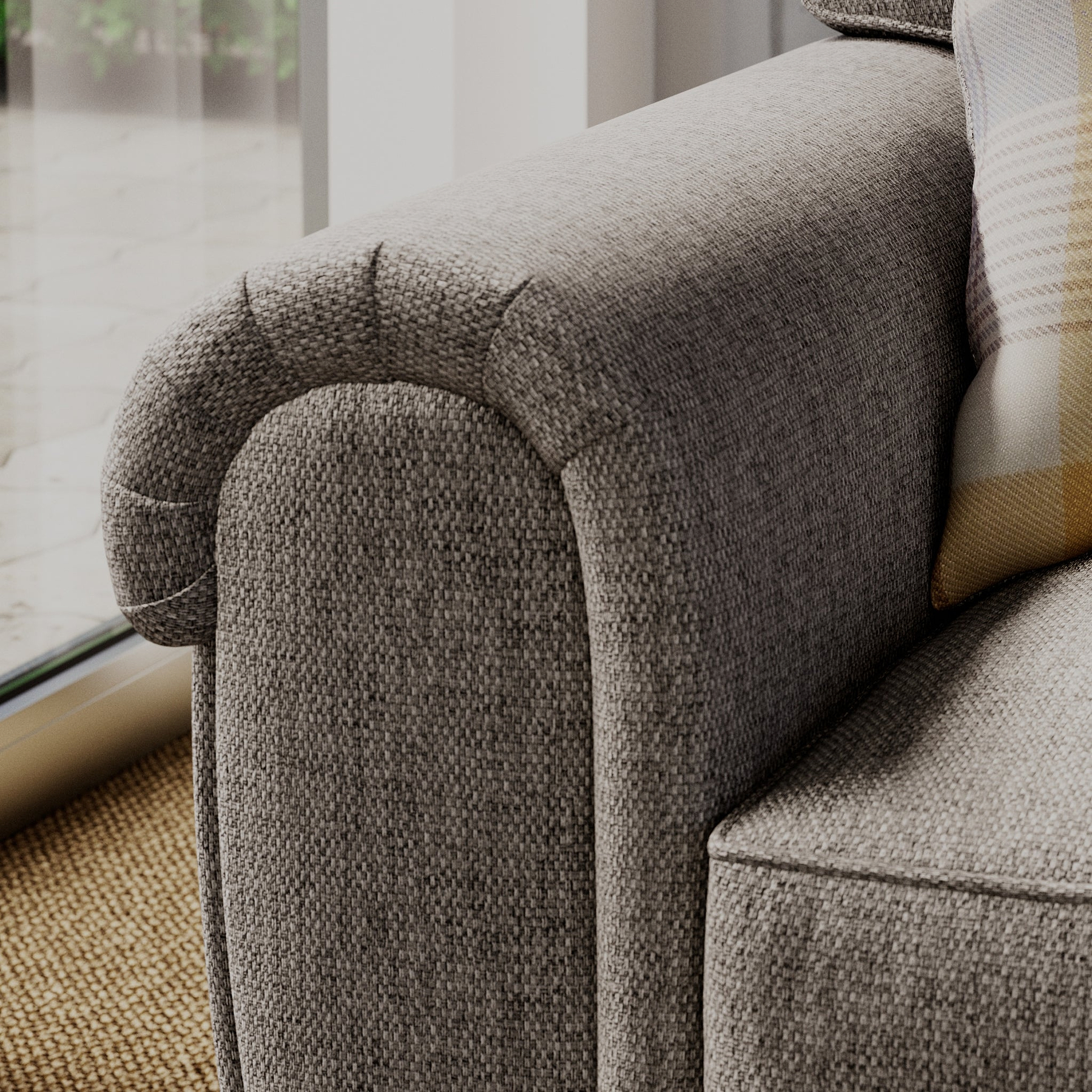 Rusford Snuggler Armchair Stone from Roseland Furniture
