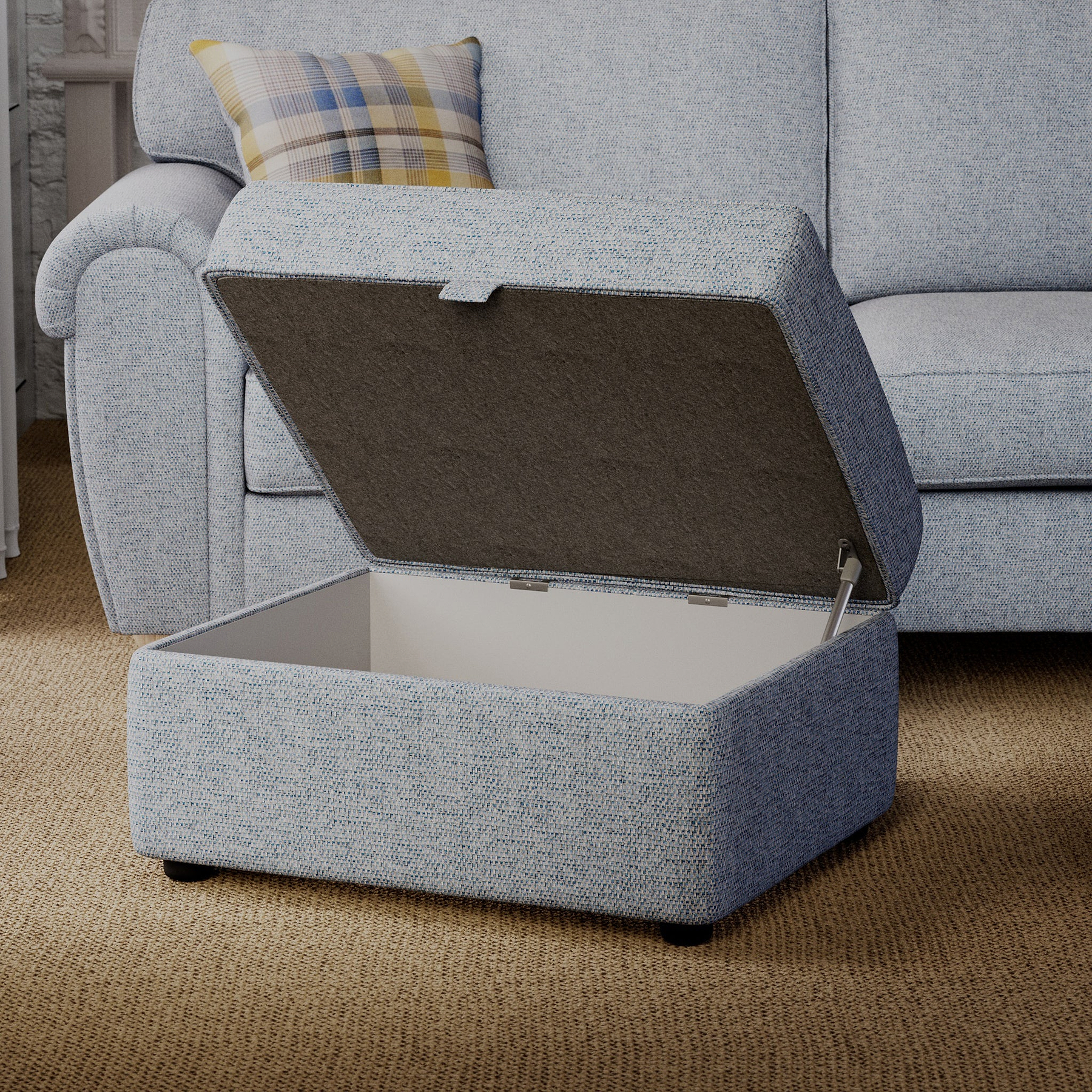 Rusford Storage Footstool Ocean from Roseland Furniture