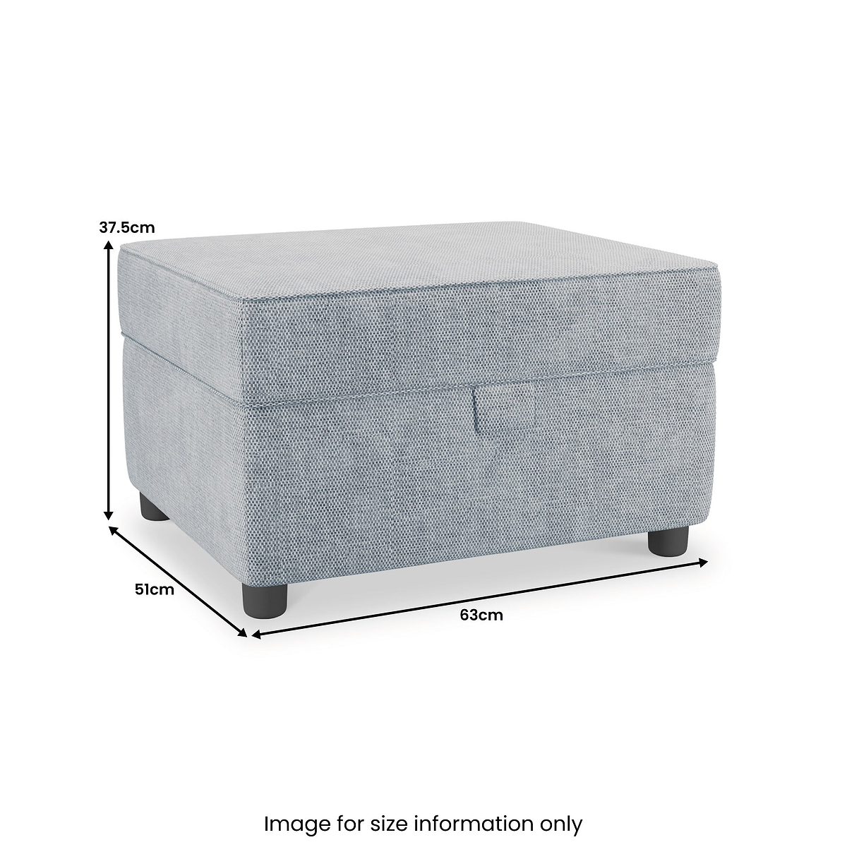 Rusford Storage Footstool Ocean from Roseland Furniture