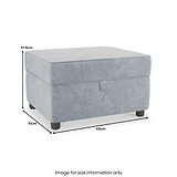 Rusford Storage Footstool Ocean from Roseland Furniture