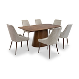 Ashcroft 180cm Cylindrical Base Dining Table Dims from Roseland Furniture