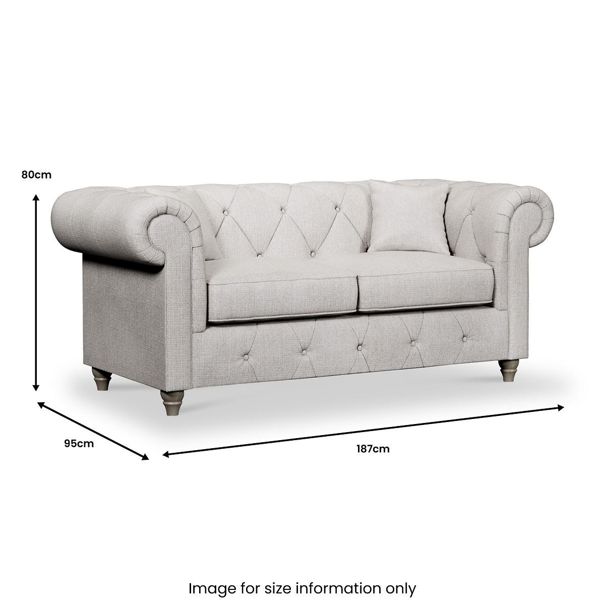 Everett 2 Seater Sofa Ash Washed Oak Feet from Roseland Furniture