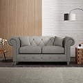Everett 2 Seater Sofa Graphite Washed Oak Feet from Roseland Furniture