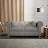 Everett 2 Seater Sofa Graphite Washed Oak Feet from Roseland Furniture
