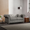 Everett 2 Seater Sofa Graphite Washed Oak Feet from Roseland Furniture
