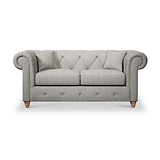 Everett 2 Seater Sofa Graphite Walnut Feet from Roseland Furniture