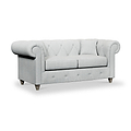 Everett 2 Seater Sofa Light Blue Washed Oak Feet from Roseland Furniture