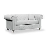 Everett 2 Seater Sofa Light Blue Washed Oak Feet from Roseland Furniture