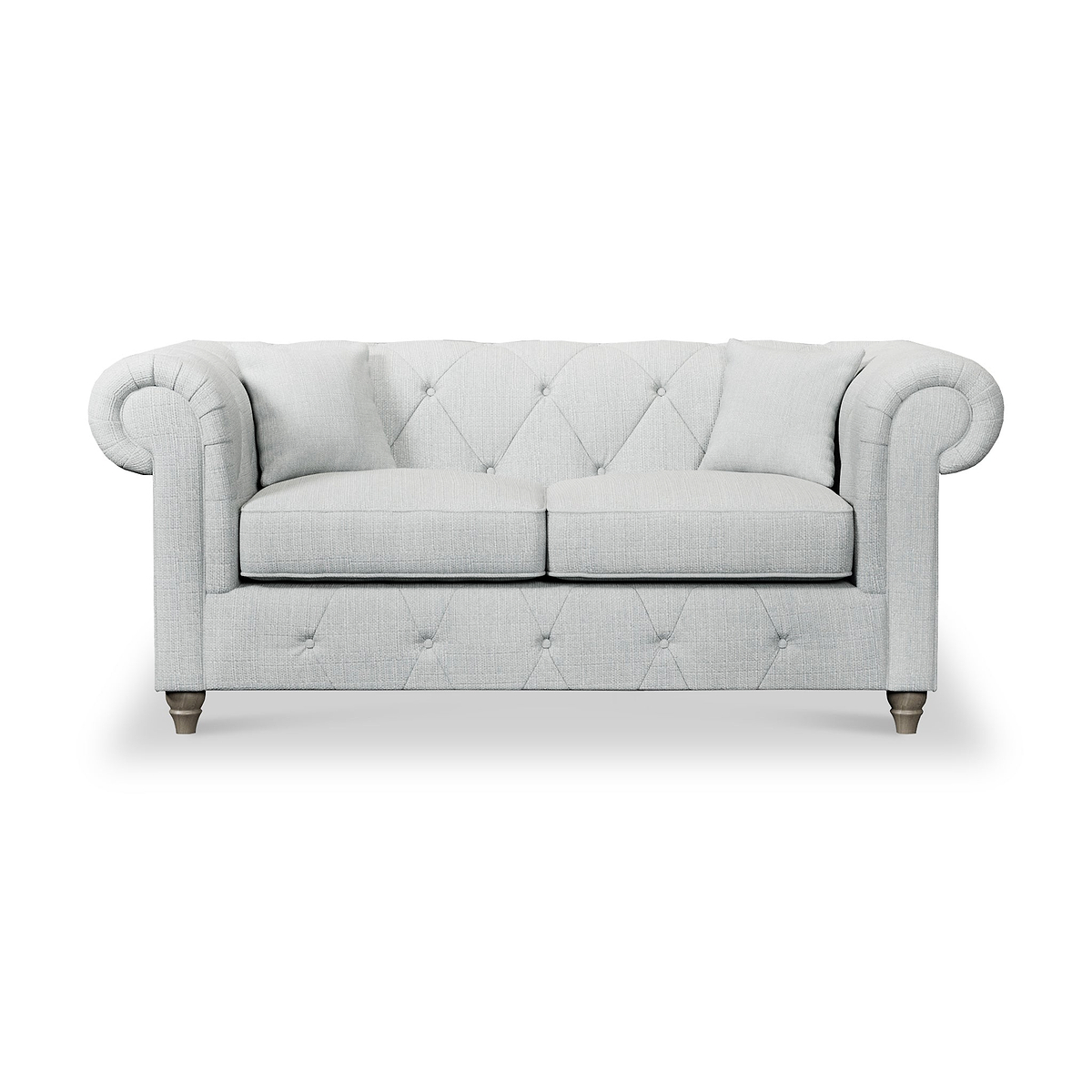 Everett 2 Seater Sofa Light Blue Washed Oak Feet from Roseland Furniture