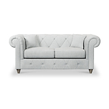 Everett 2 Seater Sofa Light Blue Washed Oak Feet from Roseland Furniture