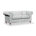 Everett 2 Seater Sofa Light Blue Walnut Feet from Roseland Furniture