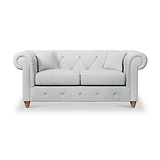 Everett 2 Seater Sofa Light Blue Walnut Feet from Roseland Furniture