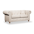 Everett 2 Seater Sofa Oyster Walnut Feet from Roseland Furniture