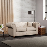 Everett 2 Seater Sofa Oyster Walnut Feet from Roseland Furniture