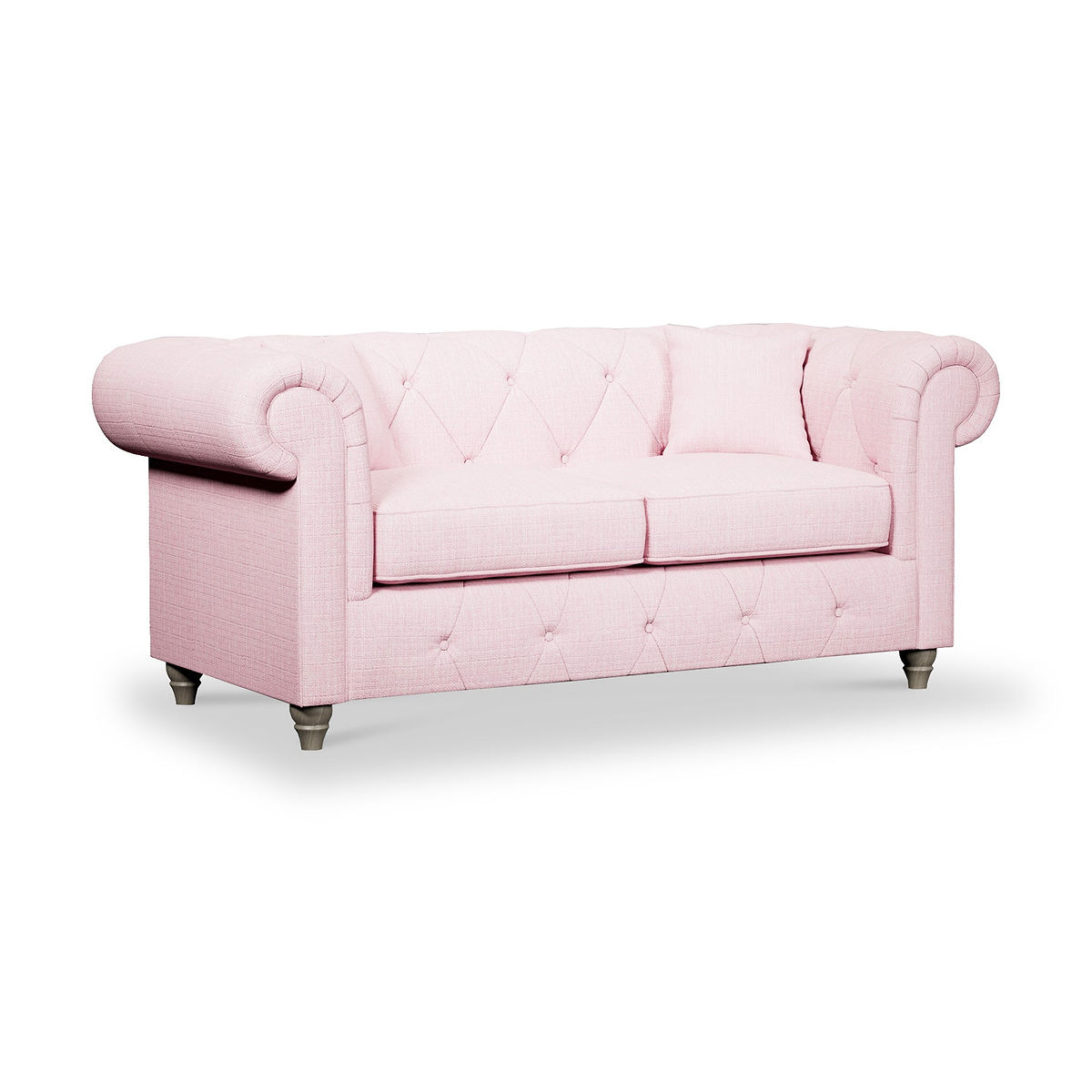 Everett 2 Seater Sofa Pink Washed Oak Feet from Roseland Furniture