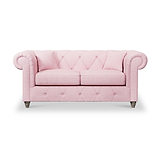 Everett 2 Seater Sofa Pink Washed Oak Feet from Roseland Furniture