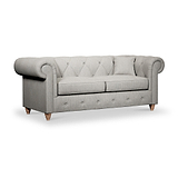 Everett 3 Seater Sofa Graphite Walnut Feet from Roseland Furniture
