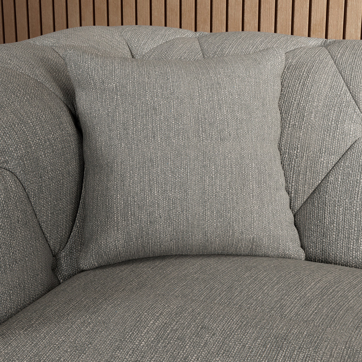 Everett 3 Seater Sofa Graphite Walnut Feet from Roseland Furniture