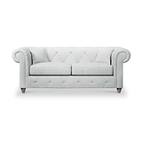 Everett 3 Seater Sofa Light Blue Washed Oak Feet from Roseland Furniture