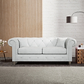 Everett 3 Seater Sofa Light Blue Washed Oak Feet from Roseland Furniture