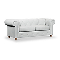 Everett 3 Seater Sofa Light Blue Walnut Feet from Roseland Furniture