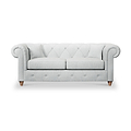 Everett 3 Seater Sofa Light Blue Walnut Feet from Roseland Furniture