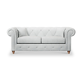 Everett 3 Seater Sofa Light Blue Walnut Feet from Roseland Furniture