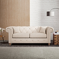 Everett 3 Seater Sofa Oyster Walnut Feet from Roseland Furniture