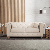 Everett 3 Seater Sofa Oyster Walnut Feet from Roseland Furniture