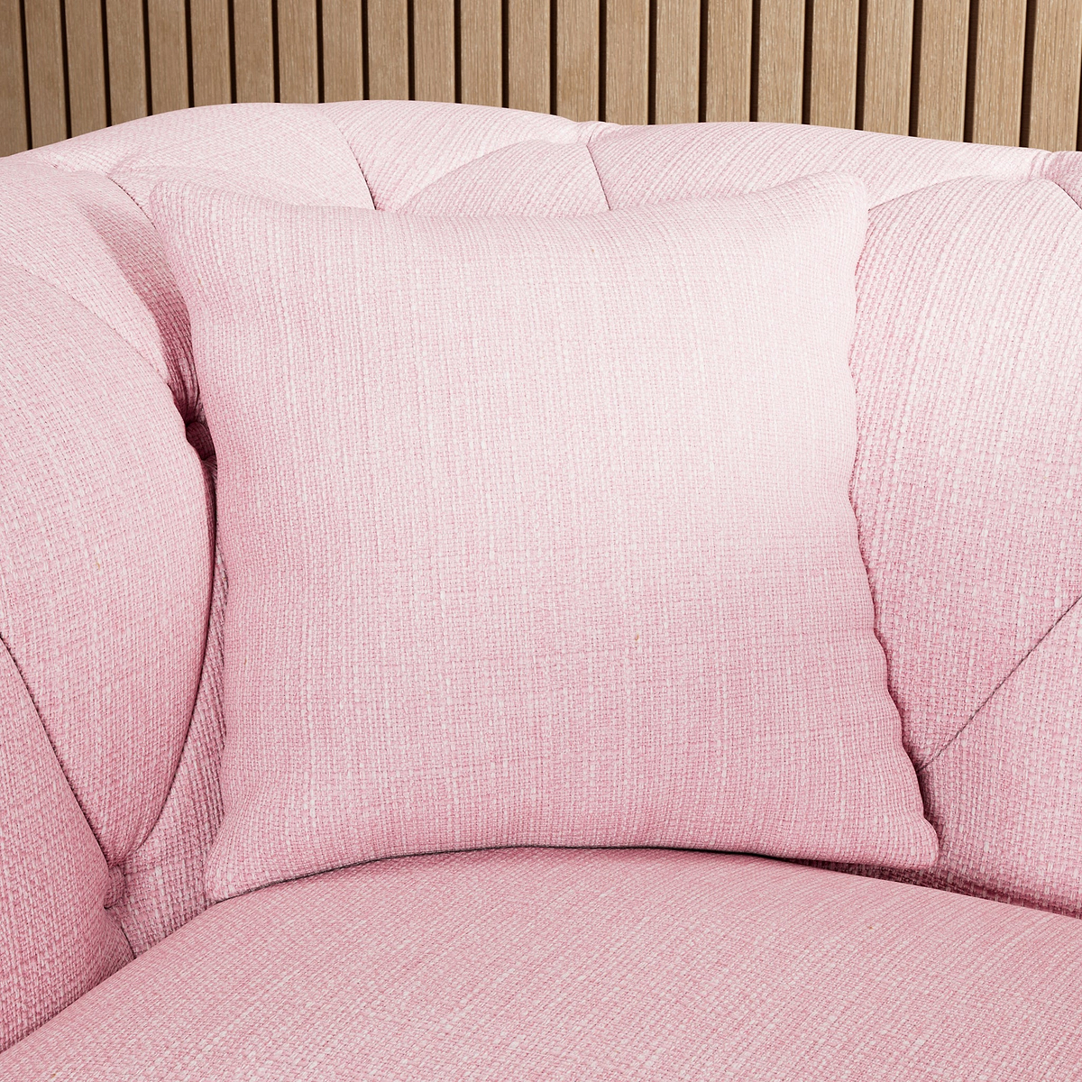 Everett 3 Seater Sofa Pink Washed Oak Feet from Roseland Furniture