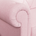 Everett 3 Seater Sofa Pink Washed Oak Feet from Roseland Furniture