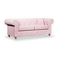 Everett 3 Seater Sofa Pink Walnut Feet from Roseland Furniture