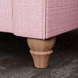 Everett 3 Seater Sofa Pink Walnut Feet from Roseland Furniture