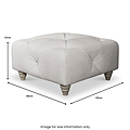 Everett Button Top Footstool Ash Washed Oak Feet from Roseland Furniture