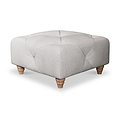 Everett Button Top Footstool Ash Walnut Feet from Roseland Furniture