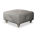 Everett Button Top Footstool Graphite Washed Oak Feet from Roseland Furniture