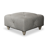 Everett Button Top Footstool Graphite Washed Oak Feet from Roseland Furniture